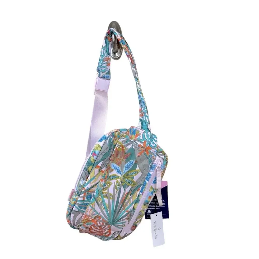 NWT   Vera Bradley Women's Cotton Utility Sling Backpack, Rain Forest Canopy - Picture 9 of 14